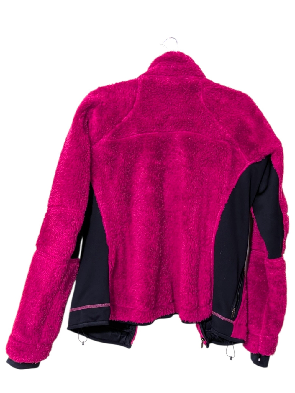 Women's Raspberry Teddy Jacket with Contrast Panels - Picture 4 of 12